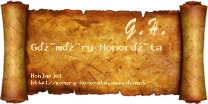 Gömöry Honoráta névjegykártya